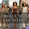 A collage of five different women modeling trendy summer styles from the 5 Gorgeous Linen Outfits That Make You Glow in 2026 collection.