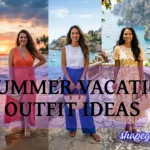 A collage of five women showcasing stylish resort wear from the 5 Summer Vacation Outfit Ideas That Will Break the Internet collection.