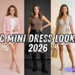 The Cutest Ink Ideas: Steal My Style: 7 Chic Mini Dress Looks for 2026 style collection banner showcasing five different fashion outfits.