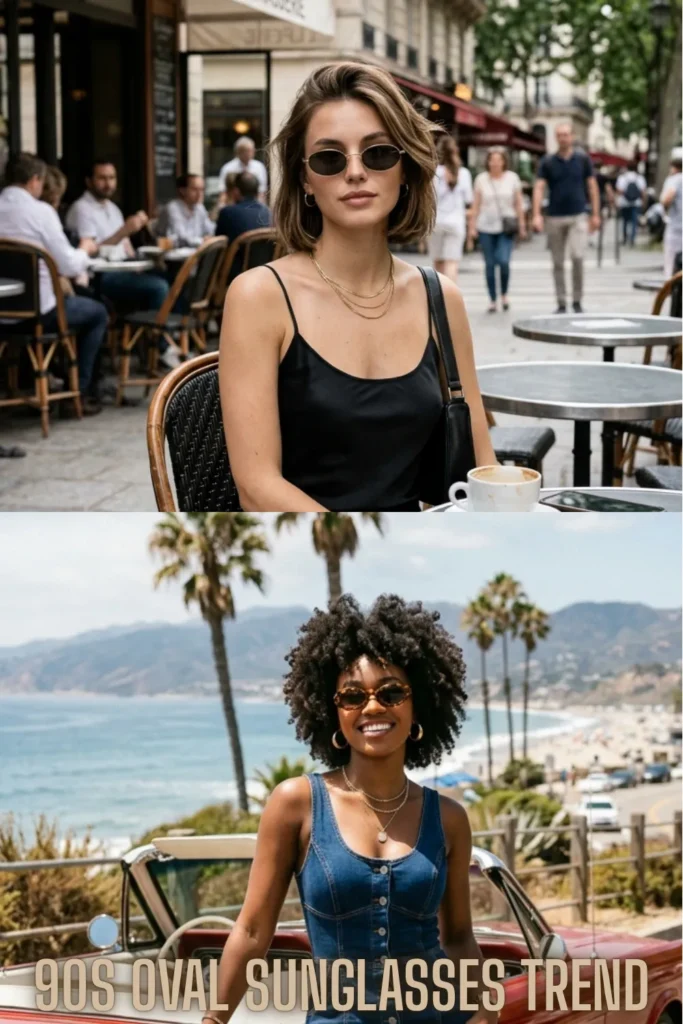 Retro 90s oval shades highlighted in Upgrade Your Summer Style – 10 Best Summer Sunglasses 2026.