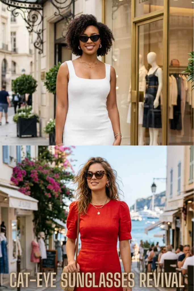 Modern cat-eye frames showcasing how to Upgrade Your Summer Style – 10 Best Summer Sunglasses 2026.
