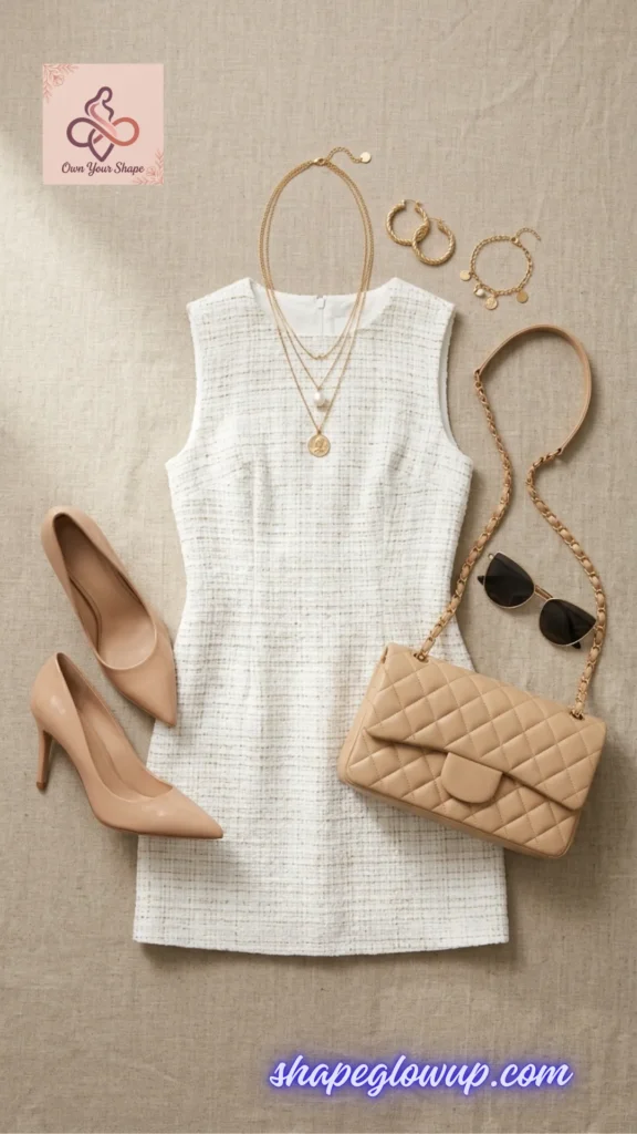 Classy textured fashion flat lay from The Cutest Ink Ideas: Steal My Style: 7 Chic Mini Dress Looks for 2026.