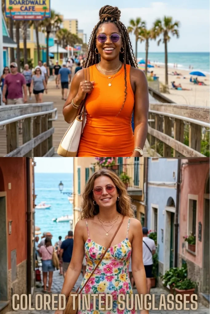Colorful tinted lenses from the Upgrade Your Summer Style – 10 Best Summer Sunglasses 2026 fashion guide.