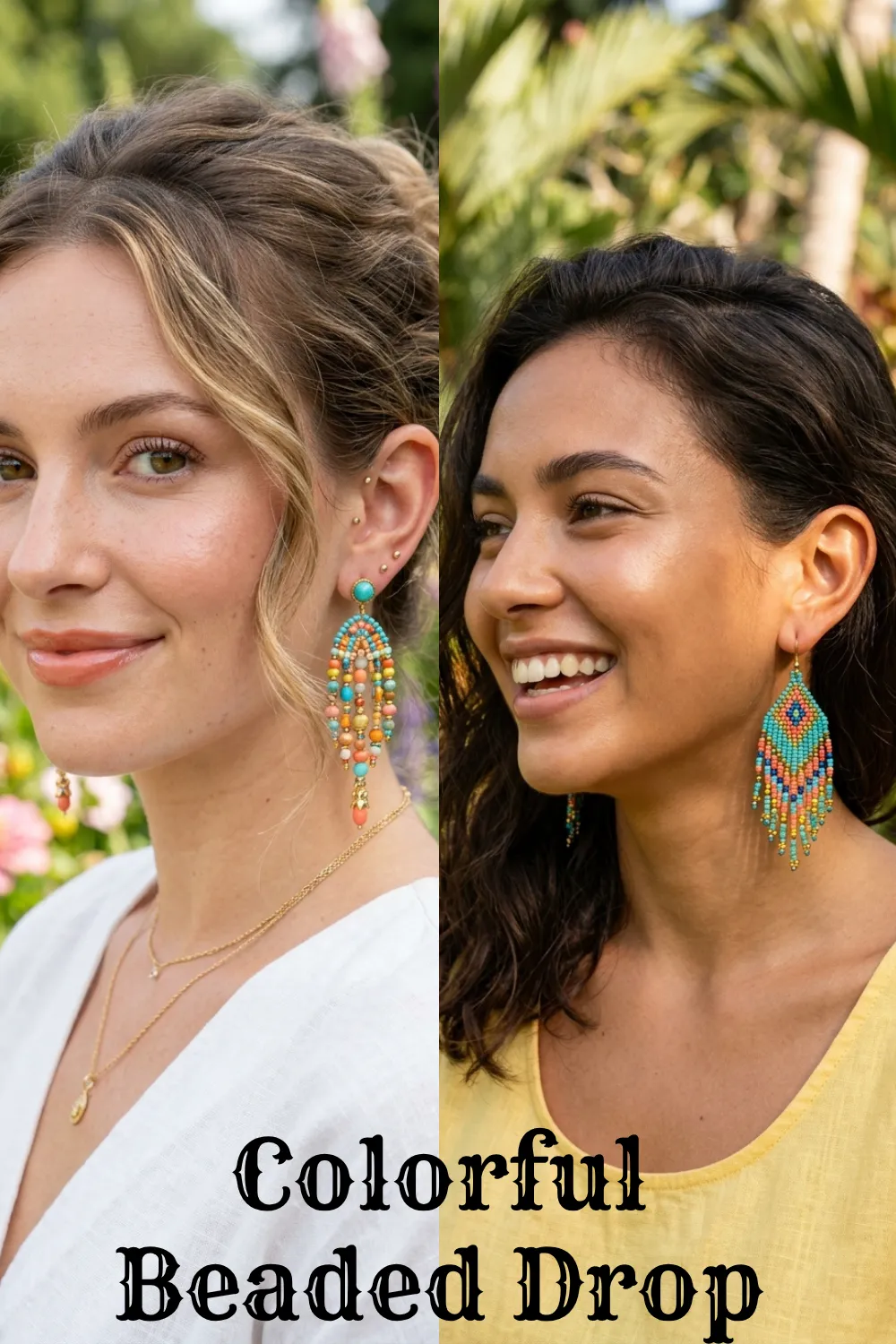 Close-up of vibrant beaded fringe jewelry representing 7 Summer Earrings 2026 That Will Instantly Upgrade Your Look.