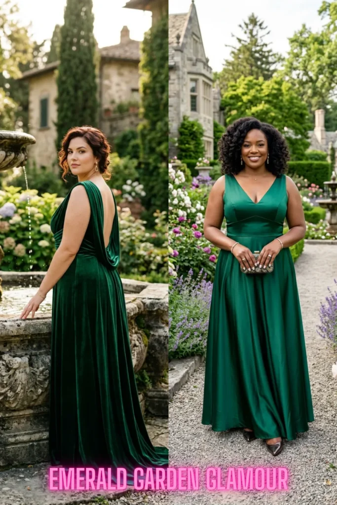 Deep green evening dresses showcased in 10 Open-Back Dresses That Are Turning Heads in 2026: Elegant Styles You'll Want to Wear Everywhere.