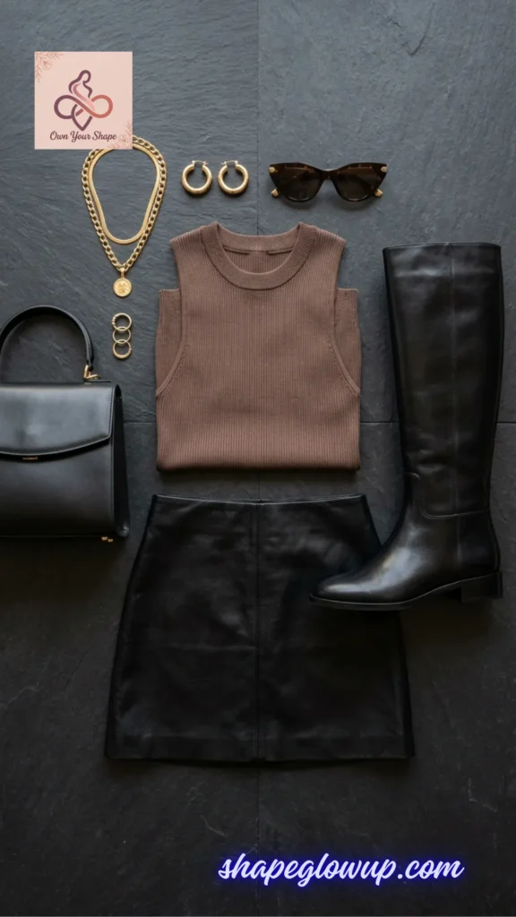 Chic autumn style flat lay for The Cutest Ink Ideas: Steal My Style: 7 Chic Mini Dress Looks for 2026.