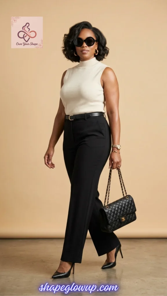 A woman modeling a chic black and white ensemble highlighting 7 Trending Expensive Outfit USA 2026 Looks (That Actually Look High-End!).