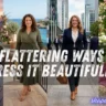 A fashion banner showing four stylishly dressed women for the guide, You Don't Have to Hide Your Tummy: 10 Ways to Dress It Beautifully.