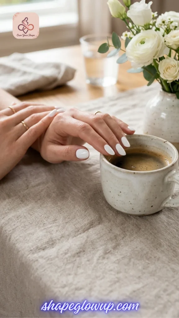 Viral Nail Trends: 7 Simple White Nail Designs You Need to Try - Classic solid white manicure.