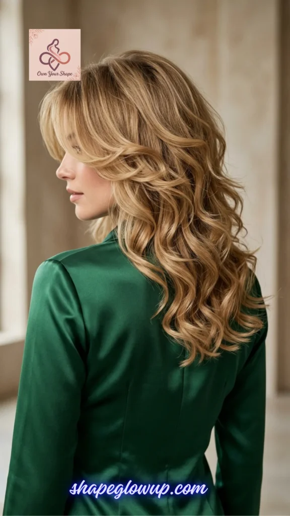 Back view showing a voluminous style from the 2026 Hair Trends: 10 Wolf Cut Styles You'll Want to Try collection with soft loose curls.