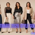 A collection of five chic women's outfits showcasing fashion trends from The ULTIMATE 2026 Style Goldmine: 40+ Looks You Can't Afford to Miss! banner graphic.