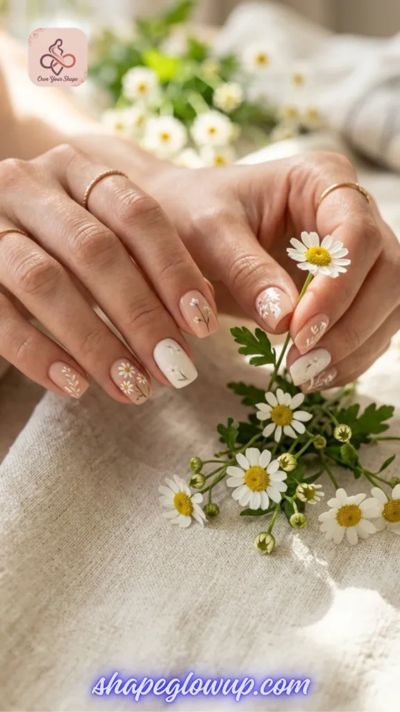 Viral Nail Trends: 7 Simple White Nail Designs You Need to Try - Delicate white floral nail art.